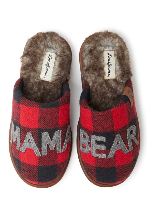 Dearfoams Women S Mama Bear Scuff Slippers With Memory Foam Women S