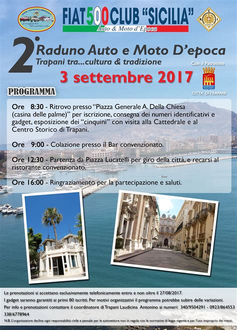 Raduno Auto E Moto D Epoca Trapani Tra Cultura E Tradizione Fiat