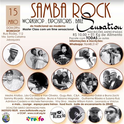 Samba Rock Sensation traz workshops expositores e baile Faça sua