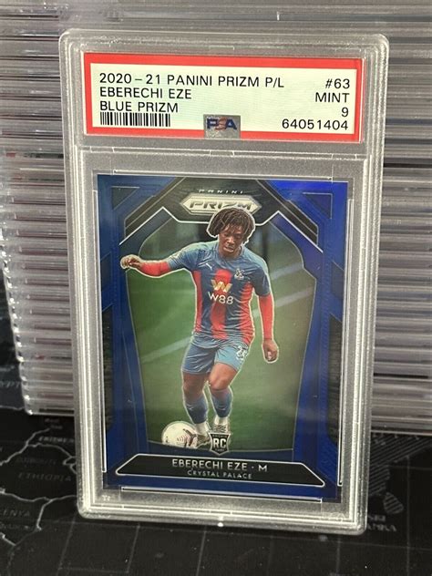 Panini Prizm Premier League Eberechi Eze Blue Prism Psa D