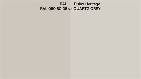 Ral Ral 080 80 05 Vs Dulux Heritage Quartz Grey Side By Side Comparison