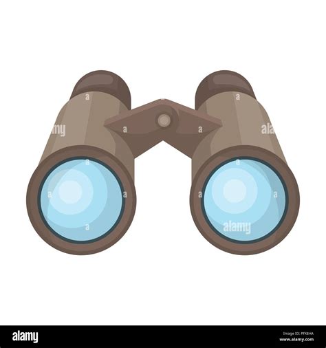 Binoculars For Observation African Safari Single Icon In Cartoon Style Vector Symbol Stock