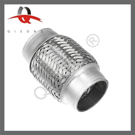 Qisong Car Exhaust Flex Pipe Double Braided Flex Connector Piping