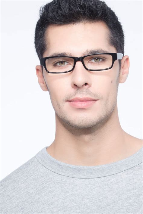 Dieppe Rectangle Black Full Rim Eyeglasses Eyebuydirect Canada