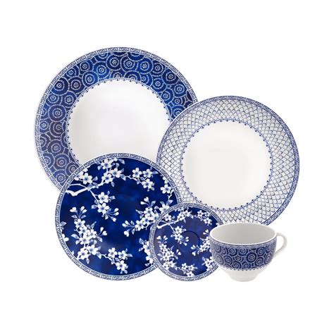 Aparelho de Jantar Tramontina Umeko em Porcelana Decorada 20 Peças