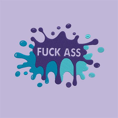 Fuck Ass Embroidery Design Cuss Words Design Fuck You Etsy UK