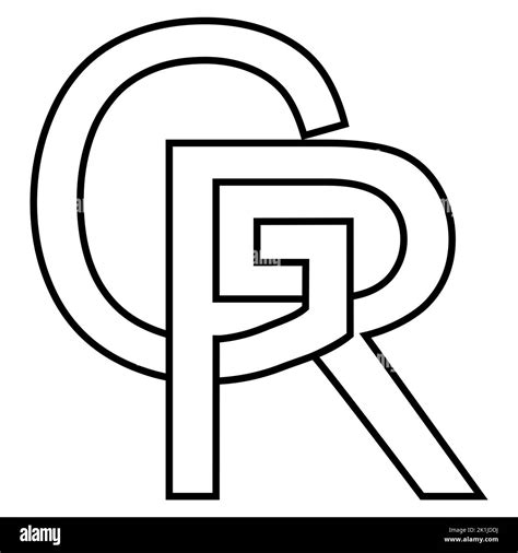 Logo Sign Gr Rg Icon Nft Interlaced Letters G R Stock Vector Image And Art Alamy