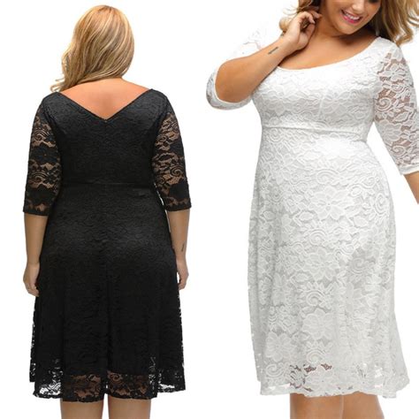 Womens Plus Size Dress Party Evening Cocktail Elegant Lace Clubwear Size Xl Xxxl X013 肥人衫 大碼裙