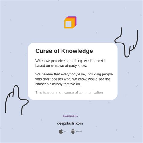 Curse Of Knowledge Deepstash