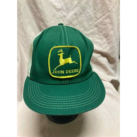 Vintage Patch John Deere Trucker Style Snapback Hat Gem