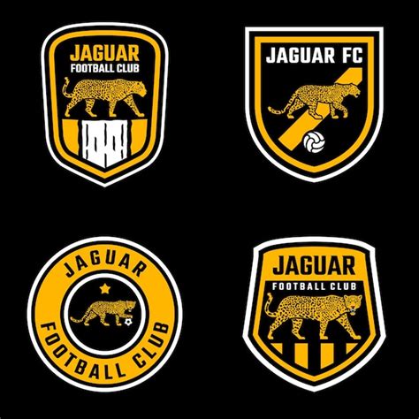 Premium Vector | Jaguar football badge logo