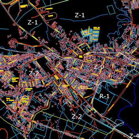 Plano Ciudad de Panguipulli en CAD BIM Catálogo Arquitectura