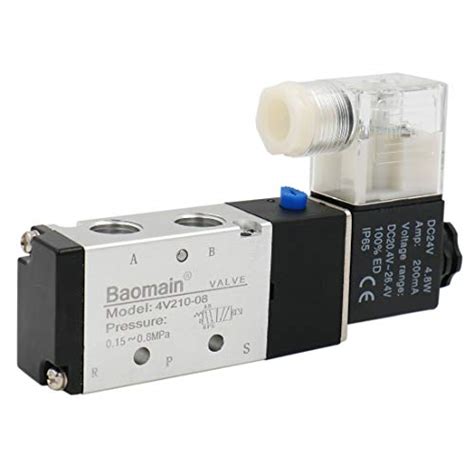 Buy Baomain Solenoid Valve 4V210 08 DC 24V 2 Position 5 Way PT1 4