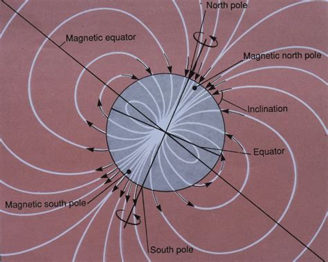 Diagram Showing Earths Magnetic Field Record Digitalnz