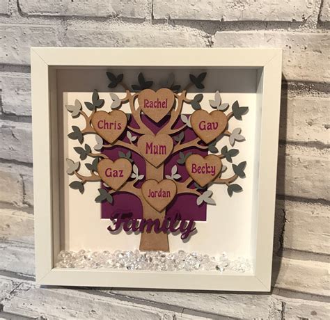 Family Tree Frame, Personalised Family Gift, Keepsake Frame - Etsy