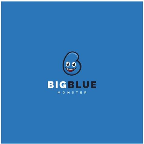 Premium Vector Big Blue Monster Logo Design Premium Vector