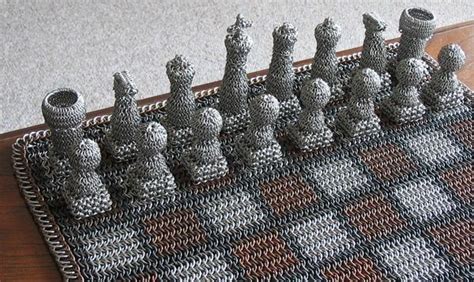 Chain Mail Chess Set Chain Mail Chain Maille Patterns Embroider Ideas