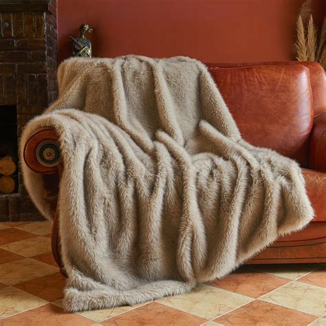 Krifey Plush Faux Fur Throw Blanketluxury Thick Fluffy Blankets For