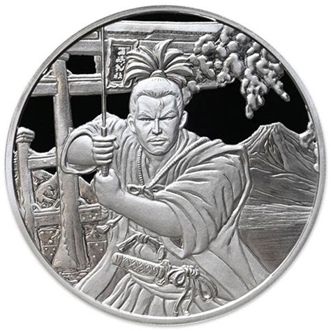 Oz Silver Fiji Ancient Warrior Samurai Coins Silver