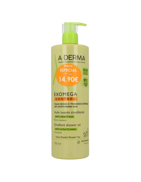 A Derma Exomega Control Aceite de ducha emoliente anti irritación 750