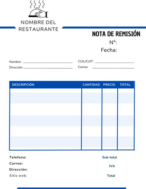 Nota de Remisión Editable Formatos y ejemplos listos para usar