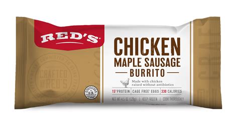 Chicken Maple Sausage Breakfast Burrito Reds All Natural