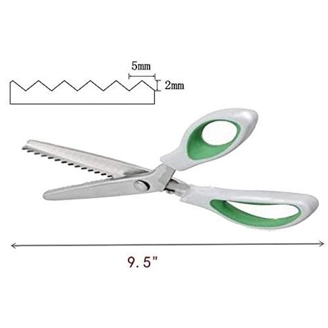 Jistl Tijeras Dentadas Verdes Comfort Grips Crafts Tijeras De Costura