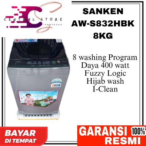 Jual Mesin Cuci Sanken Aw S Hbk Kg Tabung Top Loading Shopee