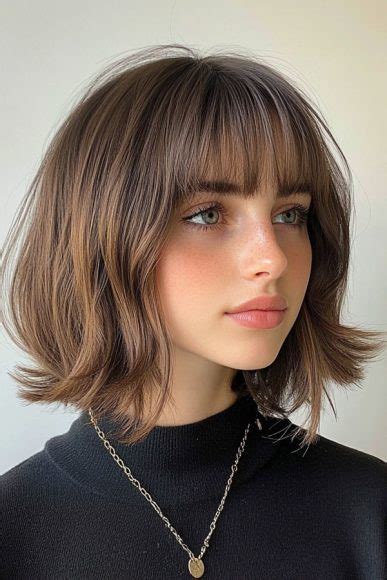 Chic Layered Bob Haircuts Classic French Inspired Bob With Bangs