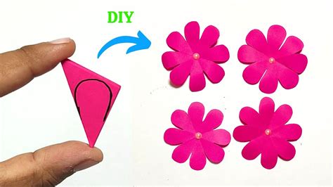 Very Easy Paper Flower Craft Paper Flower Making Step By Step How