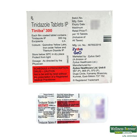Buy Tiniba 300mg 10 Tablets Online at Best Prices | Wellness Forever