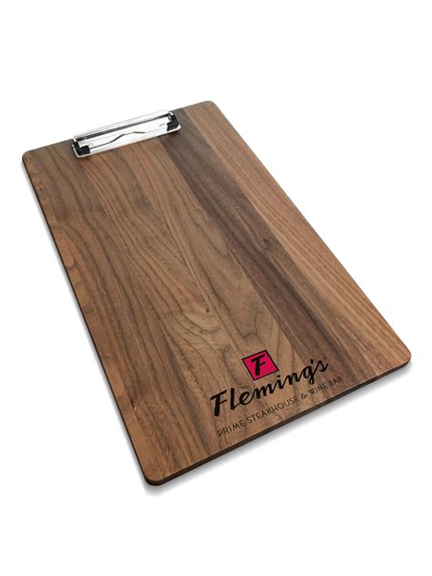 Solid Walnut Wood Menu Board Clip Or Bands Moslow Wood Products