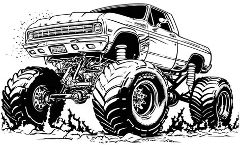 Lifted Truck Coloring Pages