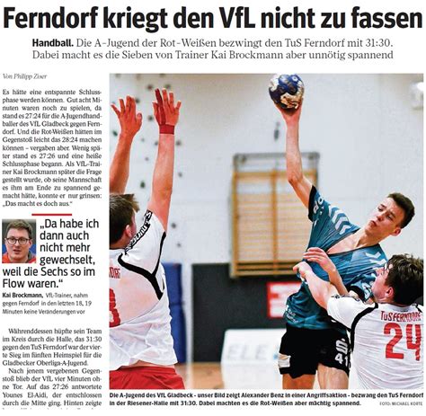 Waz Gladbeck Vfl Gladbeck Jugendhandball