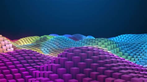 Animated 3d Rotating Background Of Colorful Cubes The Up And Down