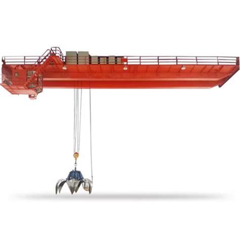 Huasui Factory Qz Type Double Girder Waste Grab Overhead Crane For Dump