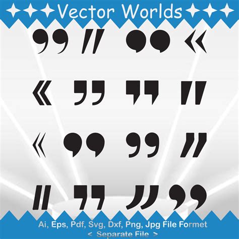 Quotation Mark Svg Vector Design Masterbundles