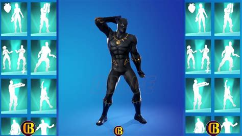 Fortnite Black Panther Skin Showcase With Icon Series Dances And Emotes Fortnite Series Youtube