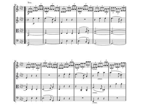 Beethoven Cuarteto nº 4 Op 18 nº 4 III Menuetto Partitura