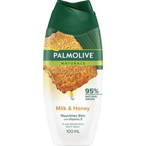 Palmolive Travel Body Wash Shower Gel Naturals Milk Honey Ml