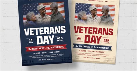 Veterans Day Flyer Template, Graphic Templates - Envato Elements