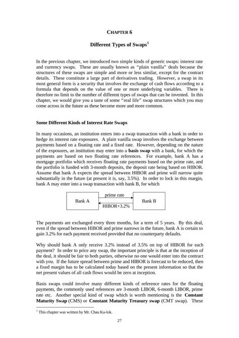 Pdf Different Types Of Swaps Hong Kong Monetary Authority Types Of