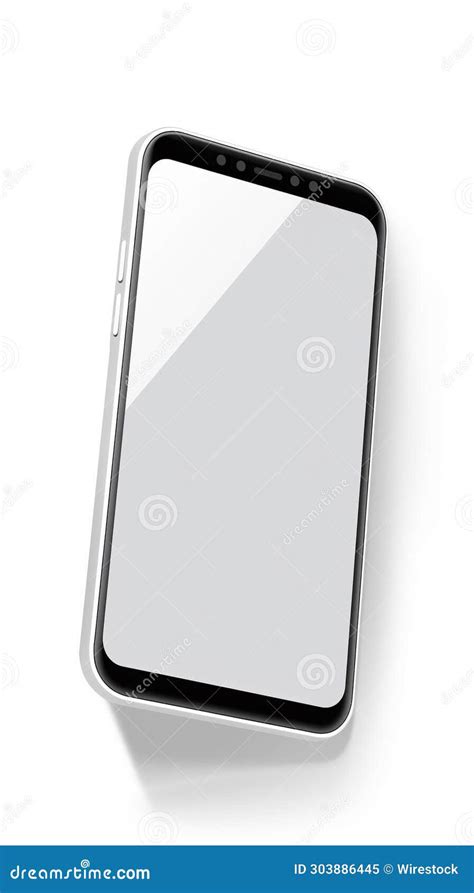 A Realistic Cell Phone With A Blank Screen On It S Side Stock Illustration Illustration Of