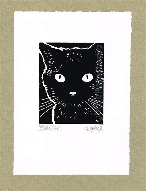 Cute Petsclub Linocut Prints Screen Printing Artist Cat Art