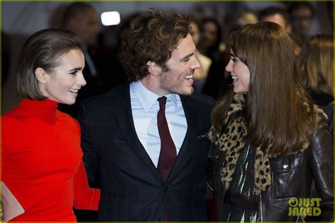 Lily Collins Suki Waterhouse Sandwich In Sam Claflin At Love Rosie