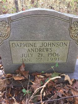 Daphine Braeme Johnson Andrews M Morial Find A Grave