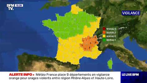 Neuf Départements Placés En Vigilance Orange Pour Orages Violents Par