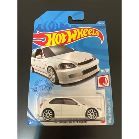 Hot wheels Honda Civic Type R EK9 風火輪 本田 白色 喜美 蝦皮購物