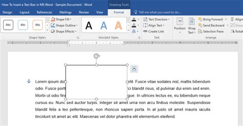 How To Insert A Text Box In Ms Word Officebeginner