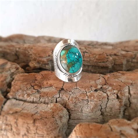 Grosse Bague En Turquoise Naturelle Omyoki Bijoux Quitables